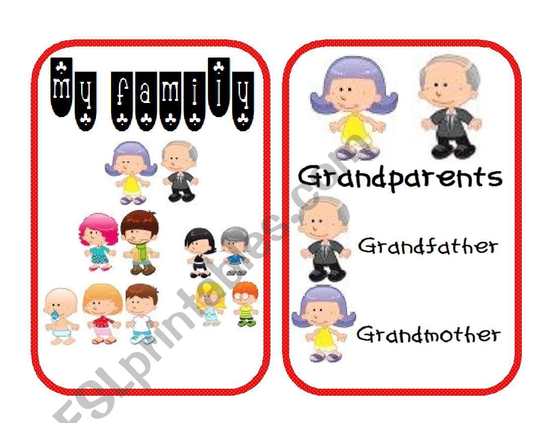 Family Flashcards worksheet