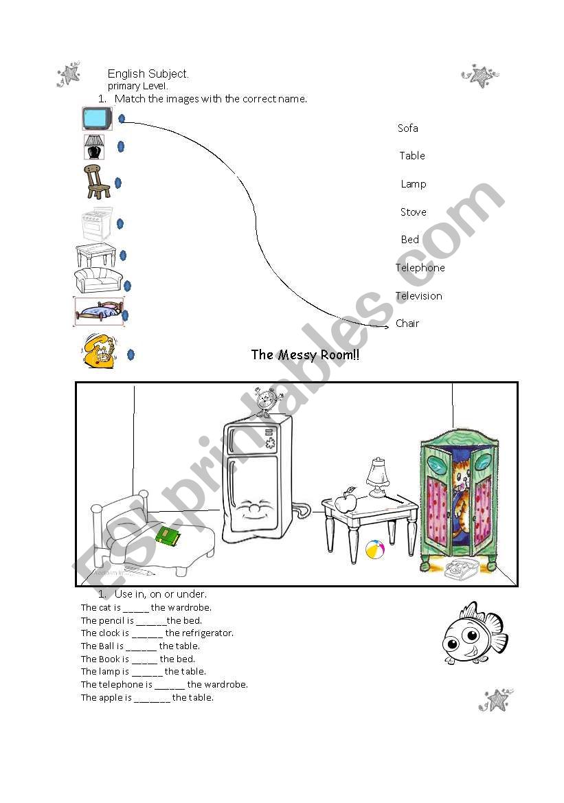 The Messy Room worksheet