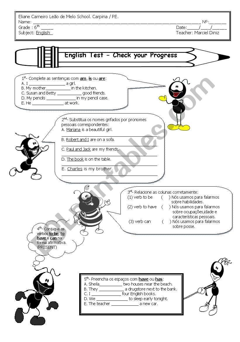 verb to be, to have and can - Review