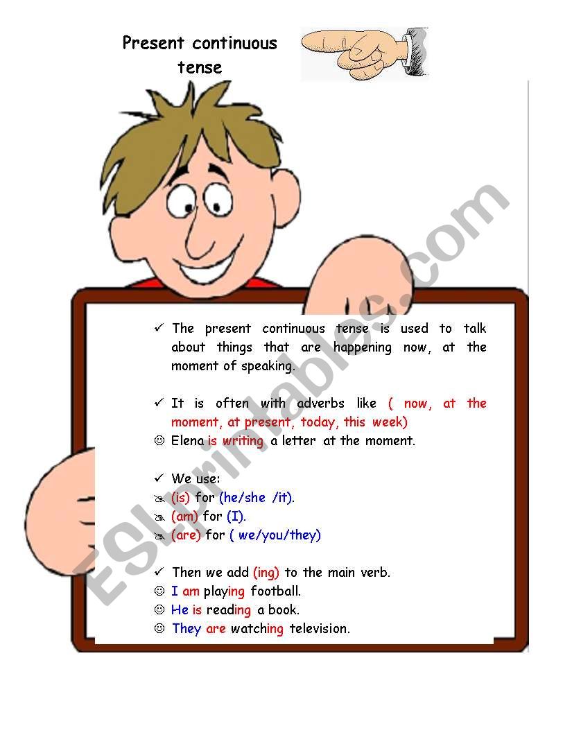present continuous worksheet
