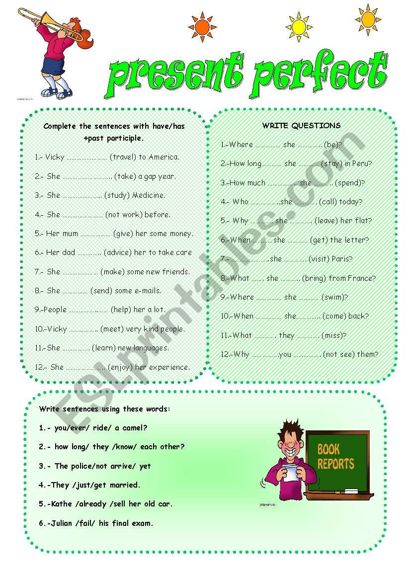 PRESENT PERFECT worksheet