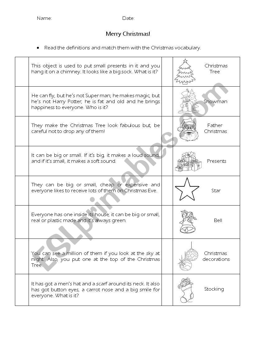 Merry Christmas! worksheet