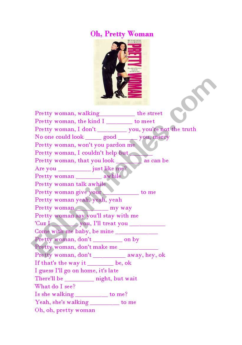 PRETTY WOMAN worksheet