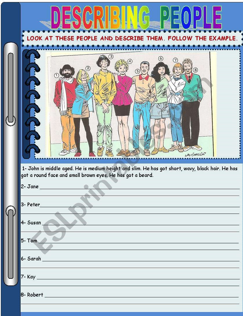 DESCRIBING PEOPLE worksheet