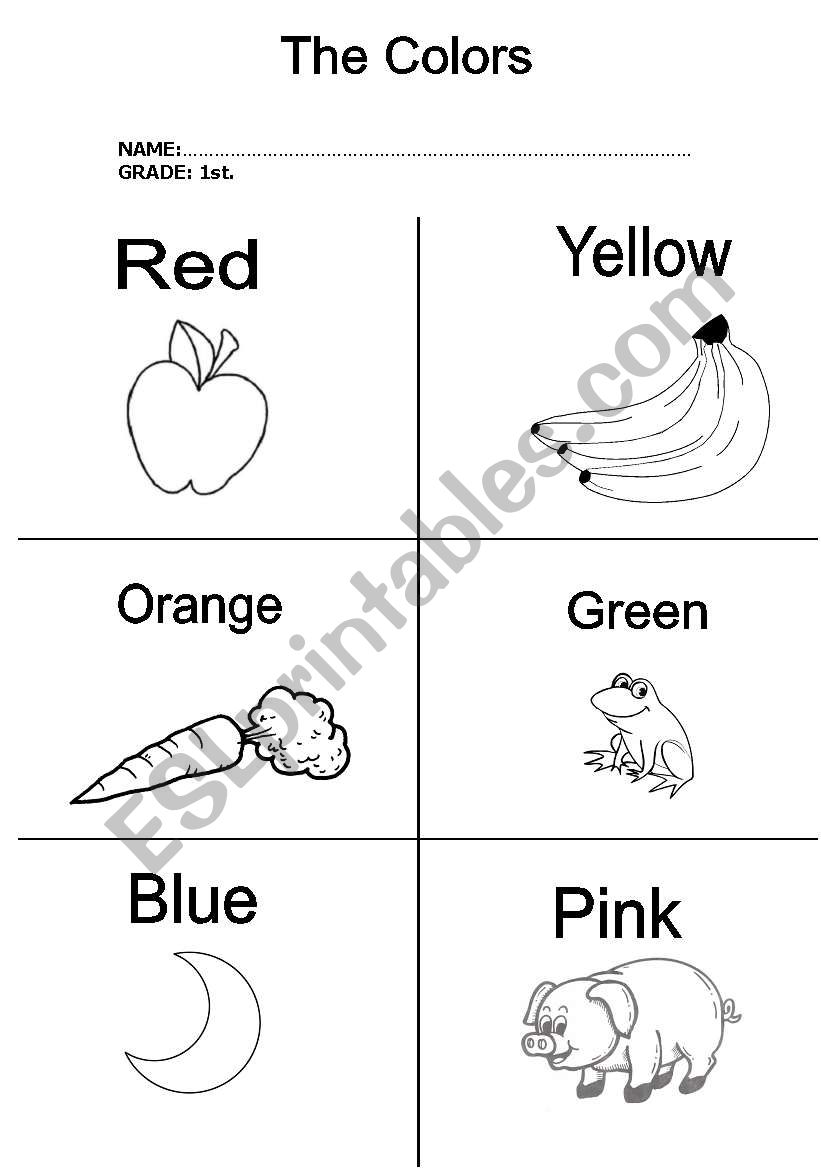 the colors worksheet