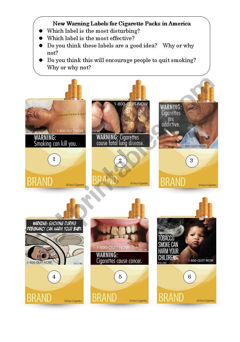 Cigarette Warning Labels Discussion