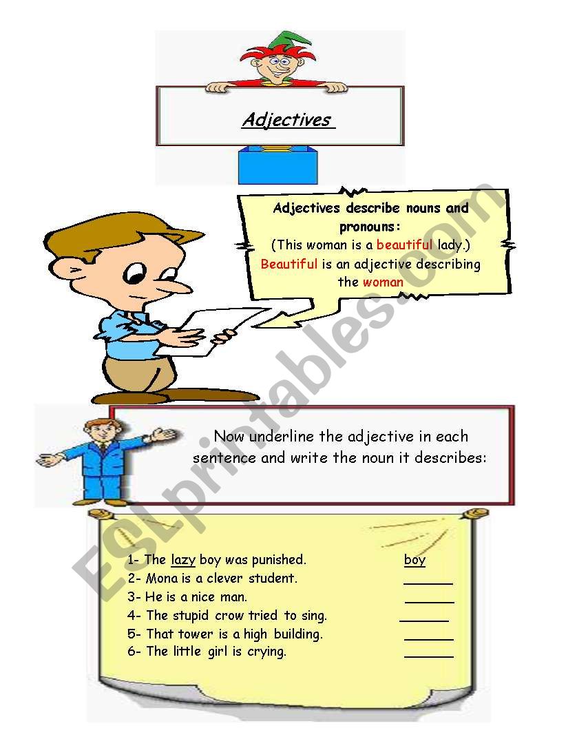 adjectives worksheet