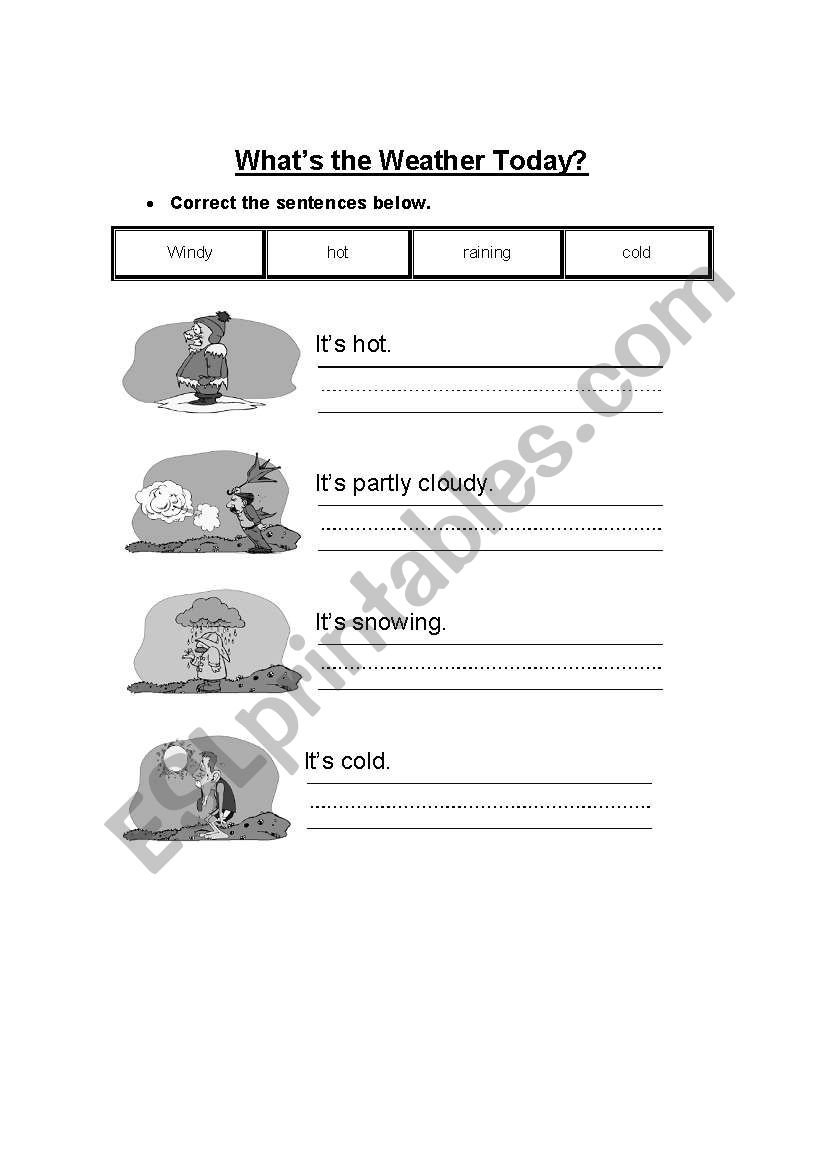 Whats the Weather Today? worksheet