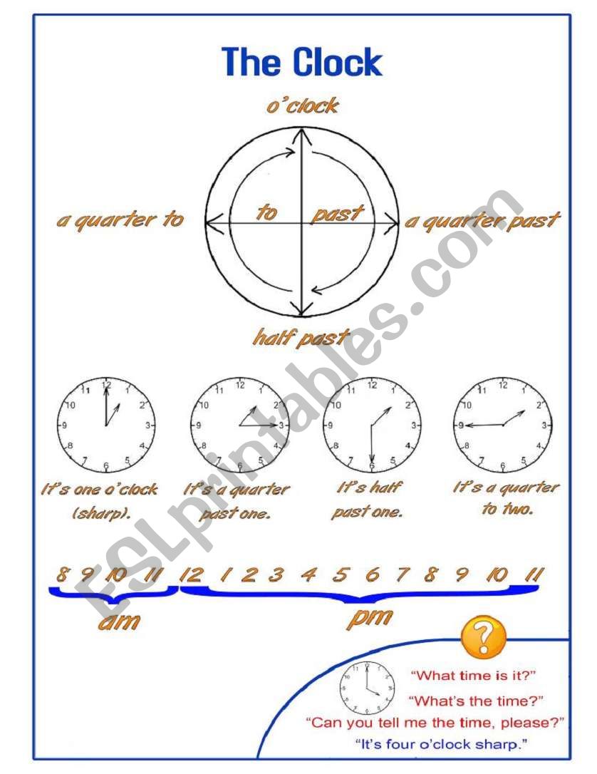 The Clock worksheet