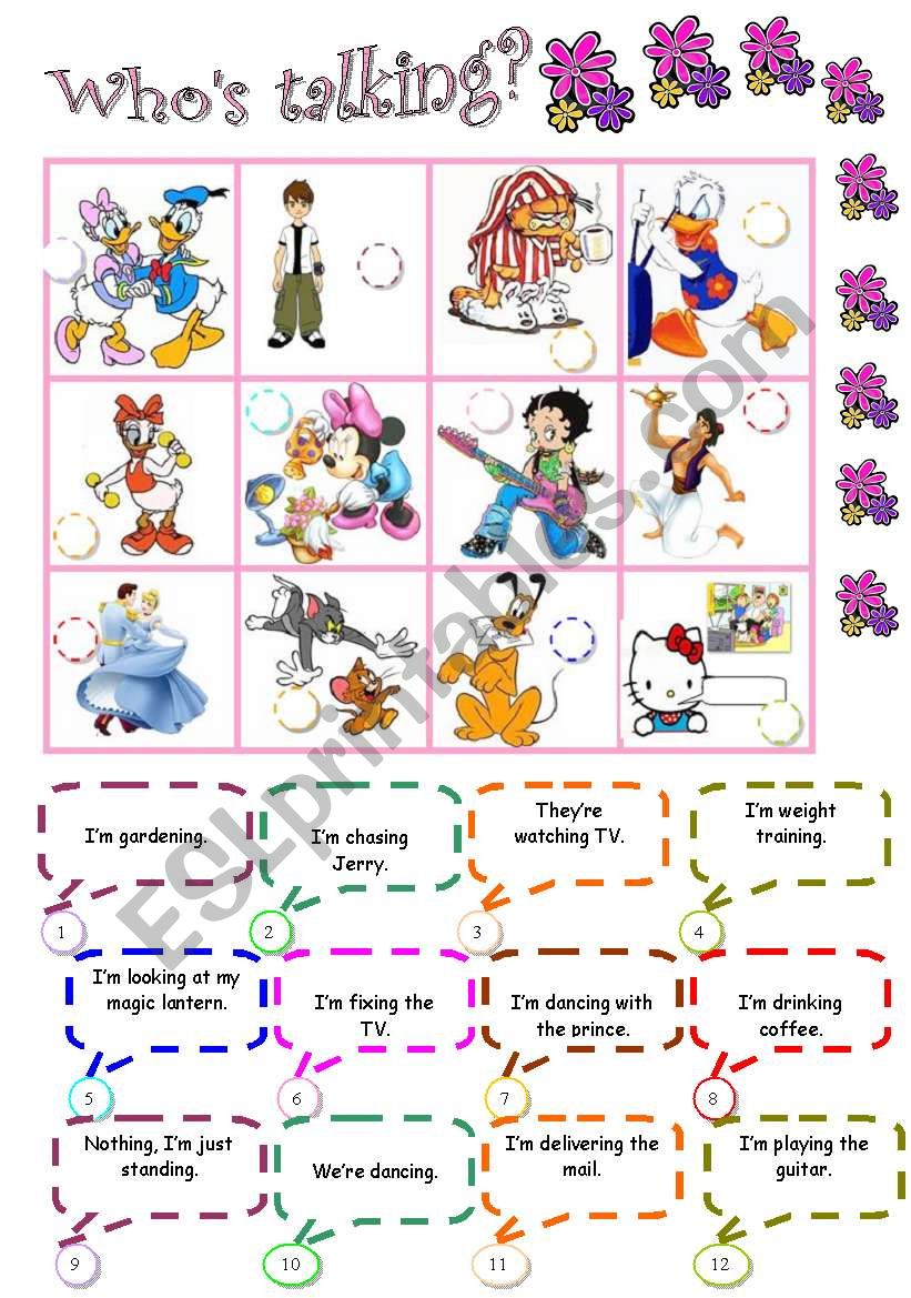 Toons in action worksheet