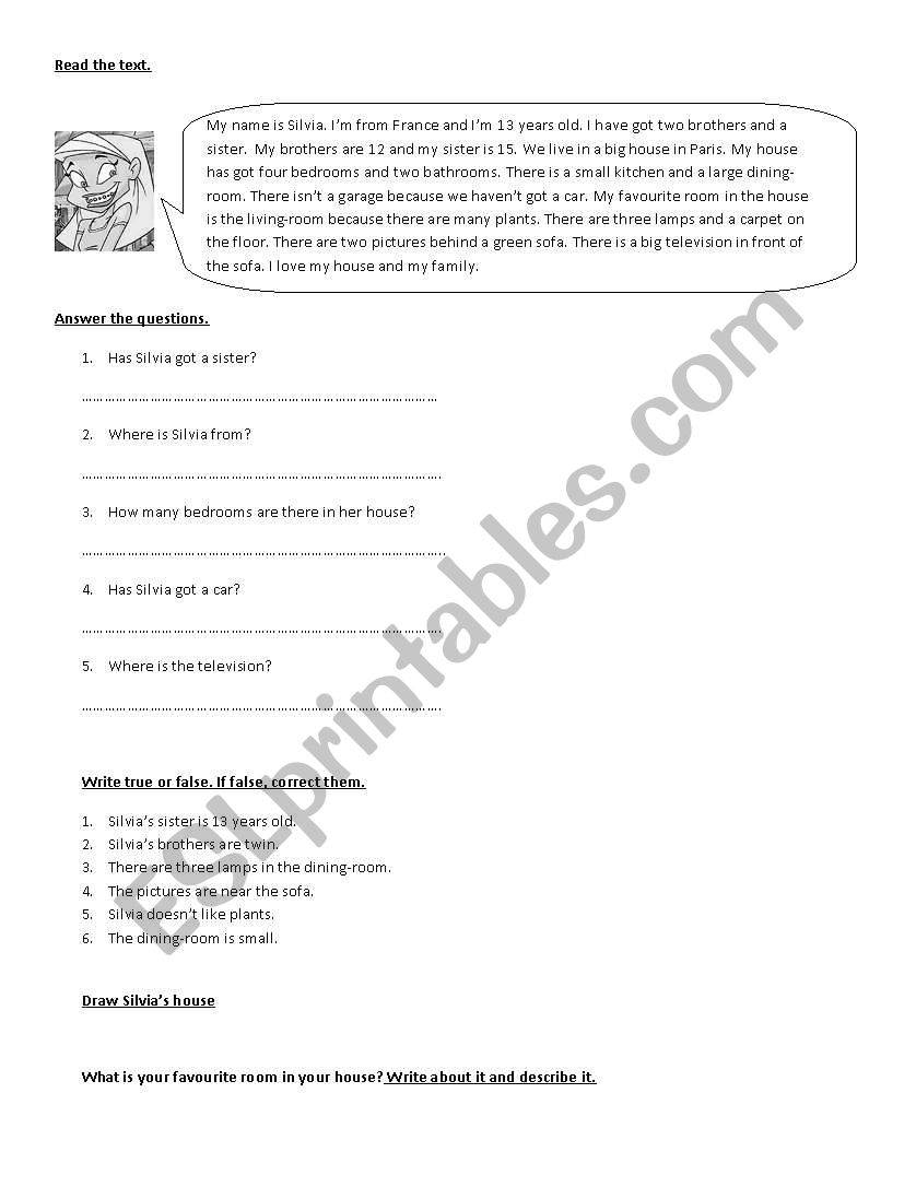 Reading Comprehension worksheet