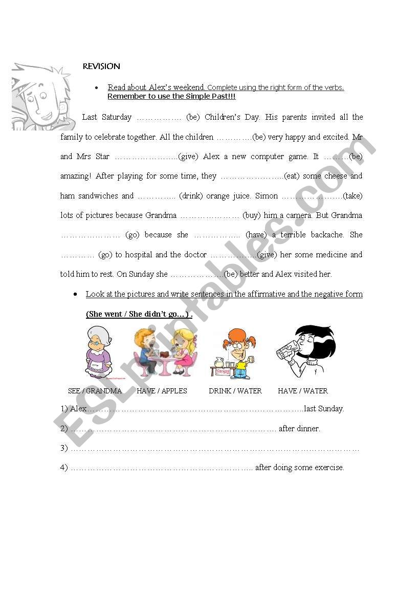 Simple Past Revision Kids Box 4