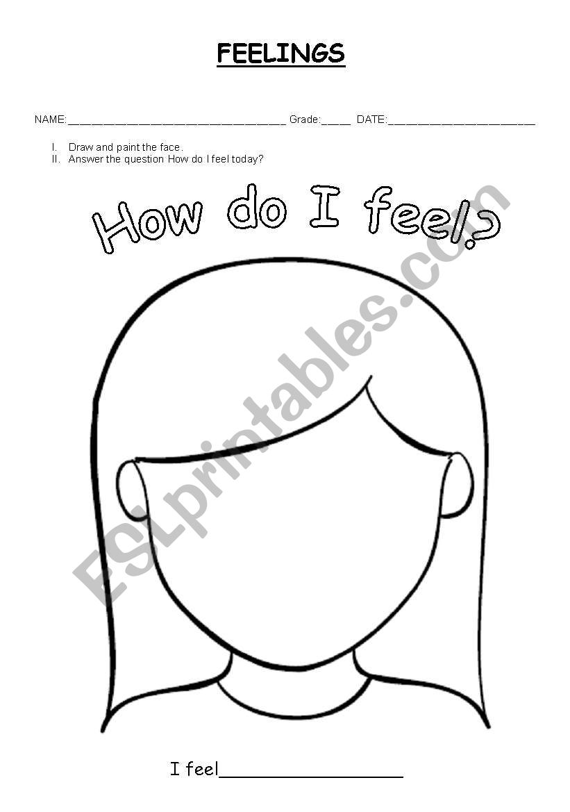 Feelings worksheet