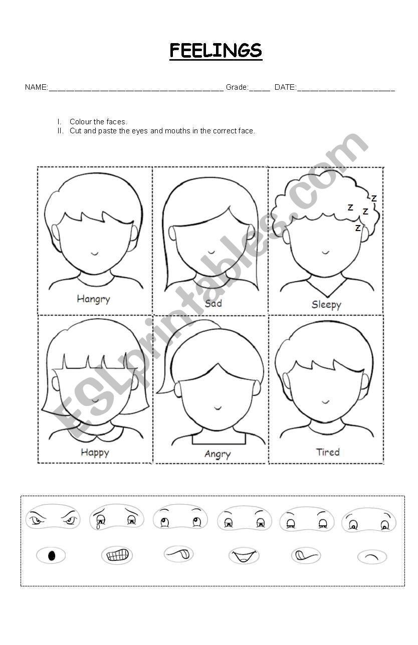 Feelings worksheet