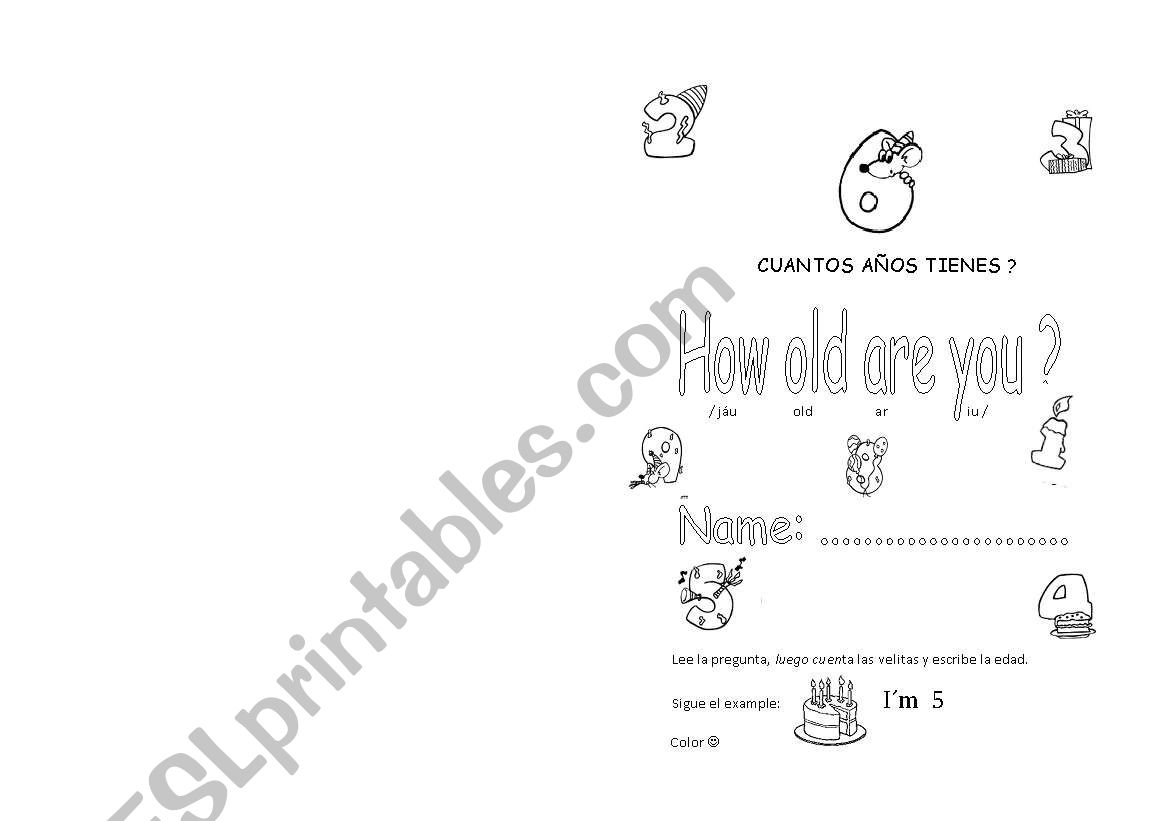 HOW OLD ARE YOU?? worksheet