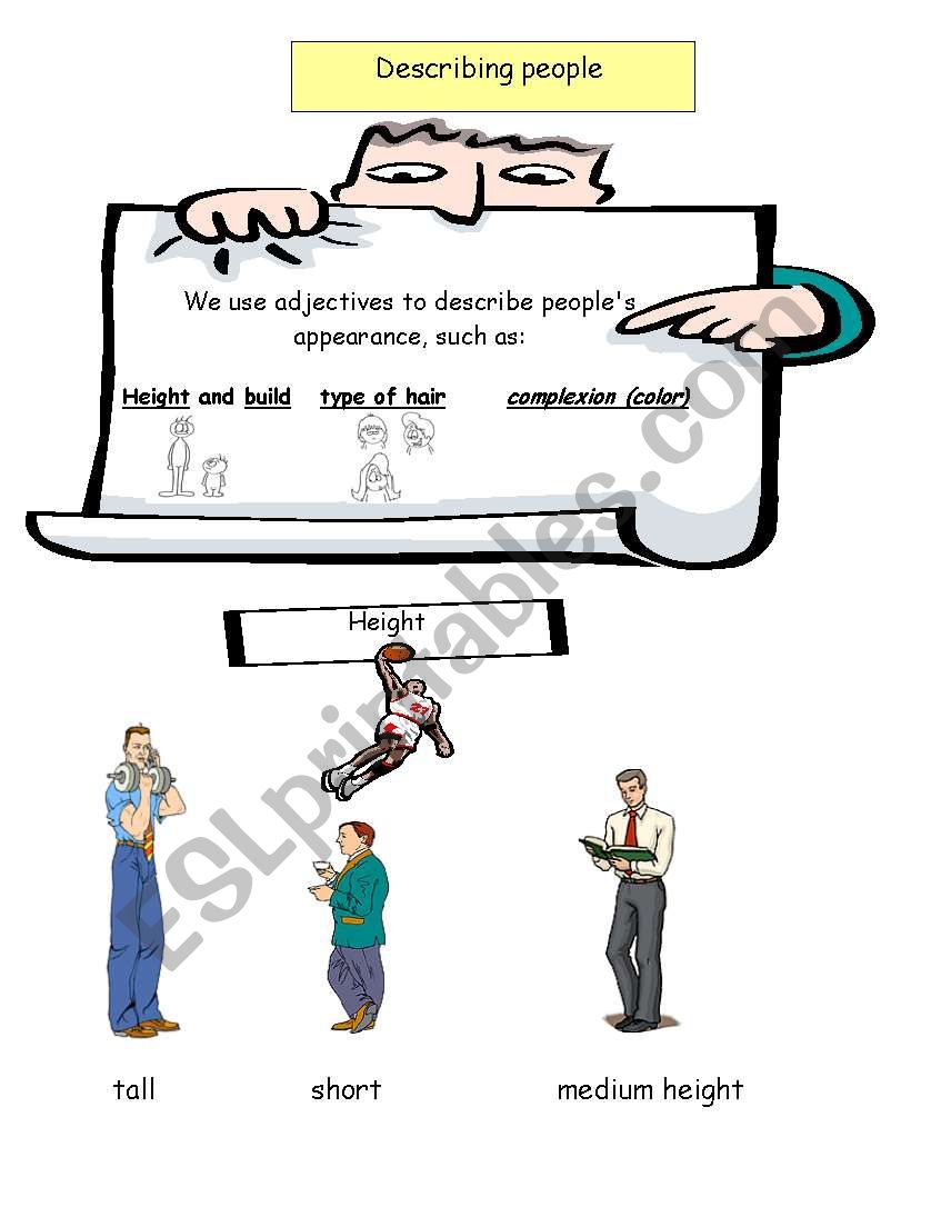 describing people worksheet