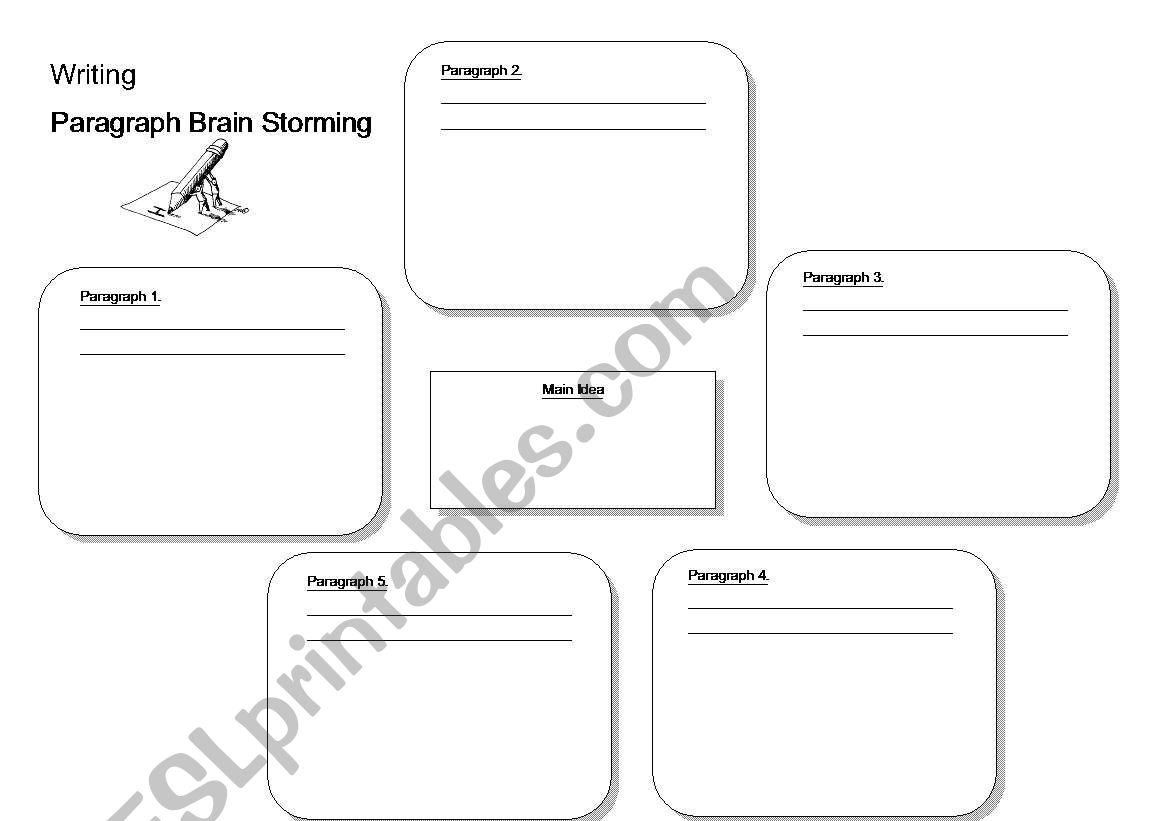 Writing Brain Storming worksheet