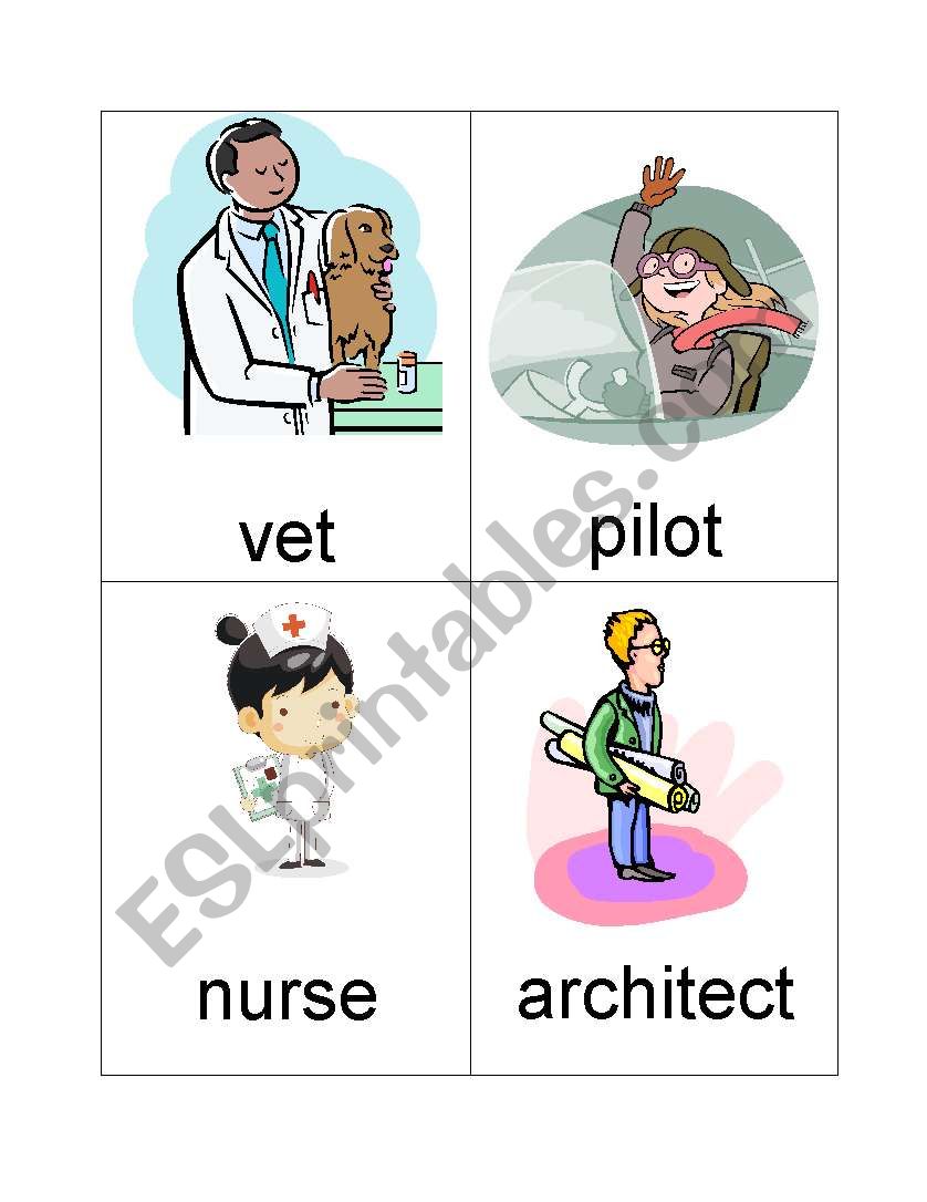 Occupation flash cards B (set of 12)