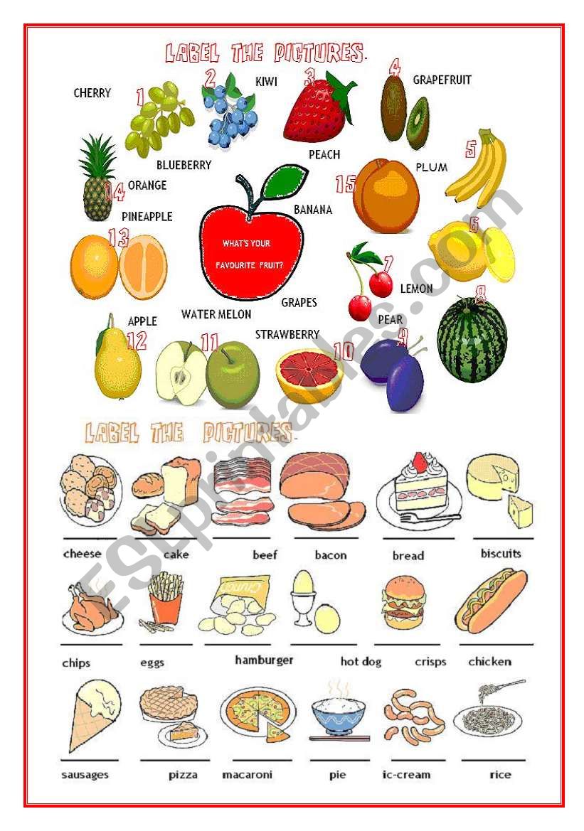 FRUIT,FOOD,CLASSROOM OBJECTS,JOBS,FAMILY,PHYSICAL APPEARANCE,PREPOSITIONS OF PLACE