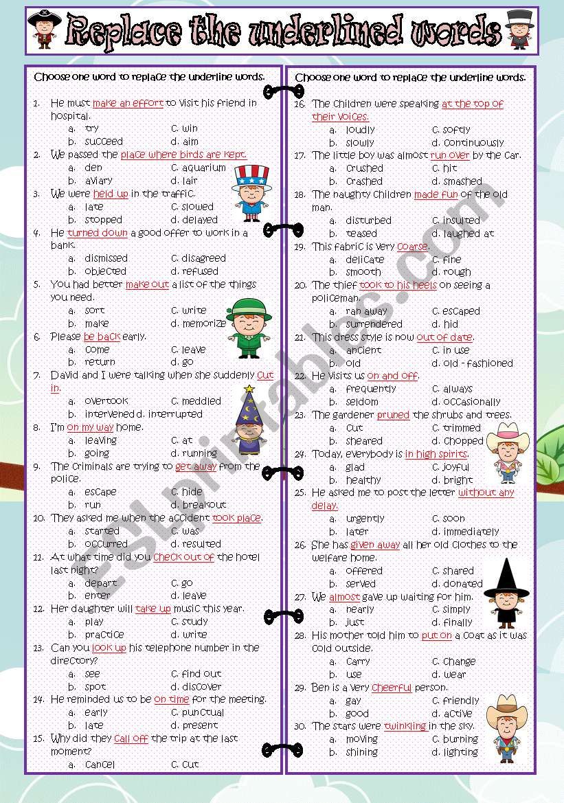 replaced-the-underlined-words-with-other-words-key-included-esl-worksheet-by-dahlia-eva-sue