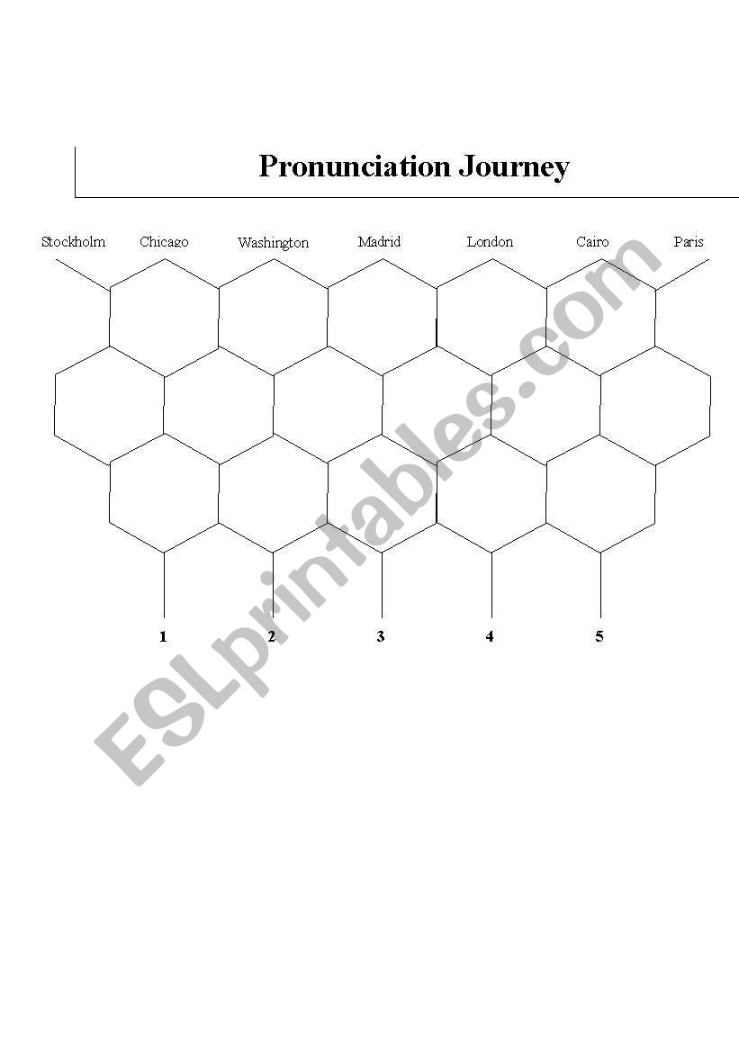 pronunciation journey worksheet