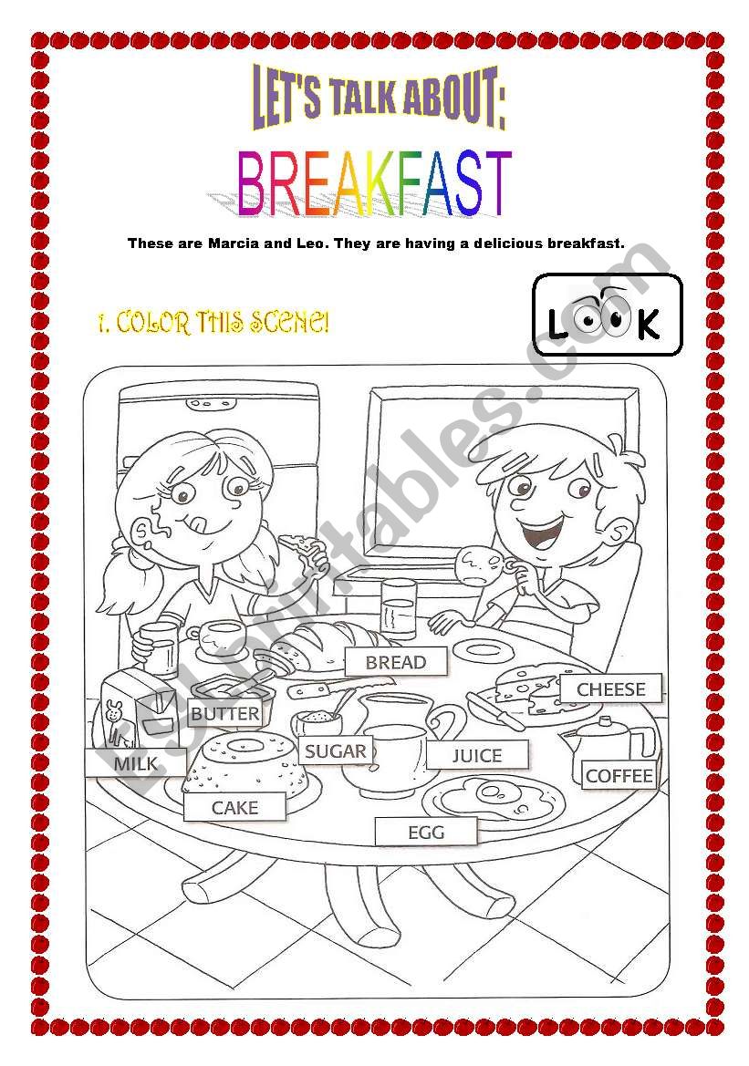 BREAKFAST  worksheet