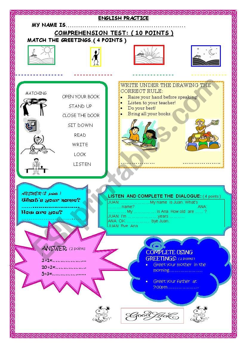 VOCABULARY PRACTICE worksheet