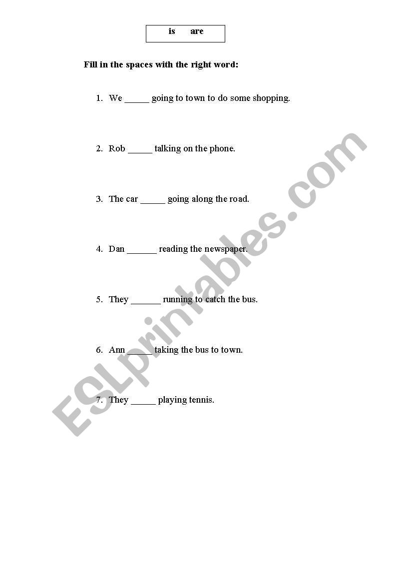 is/are worksheet