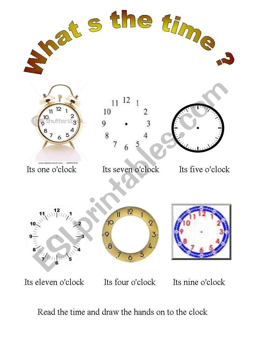 Whats the time worksheet