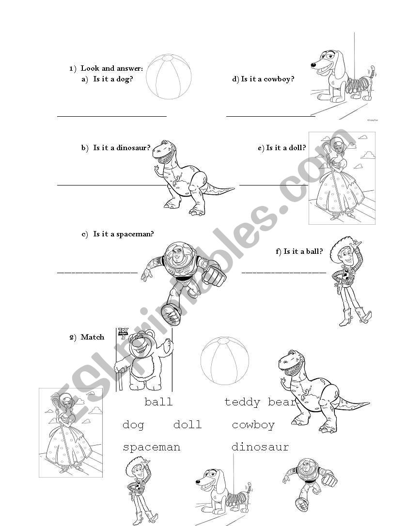 Toy Story Worksheet worksheet