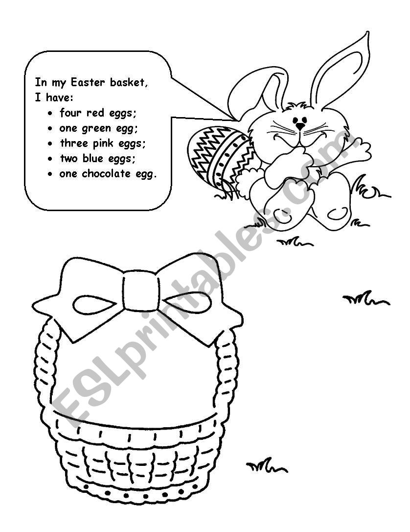 My Easter basket worksheet