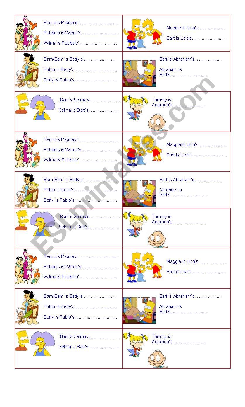 Family members - genitive case