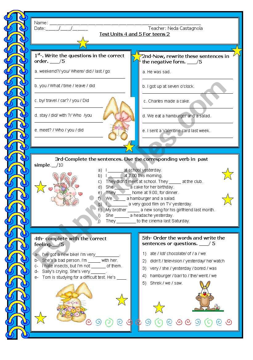 Past Simple Regular and Irregular Verbs