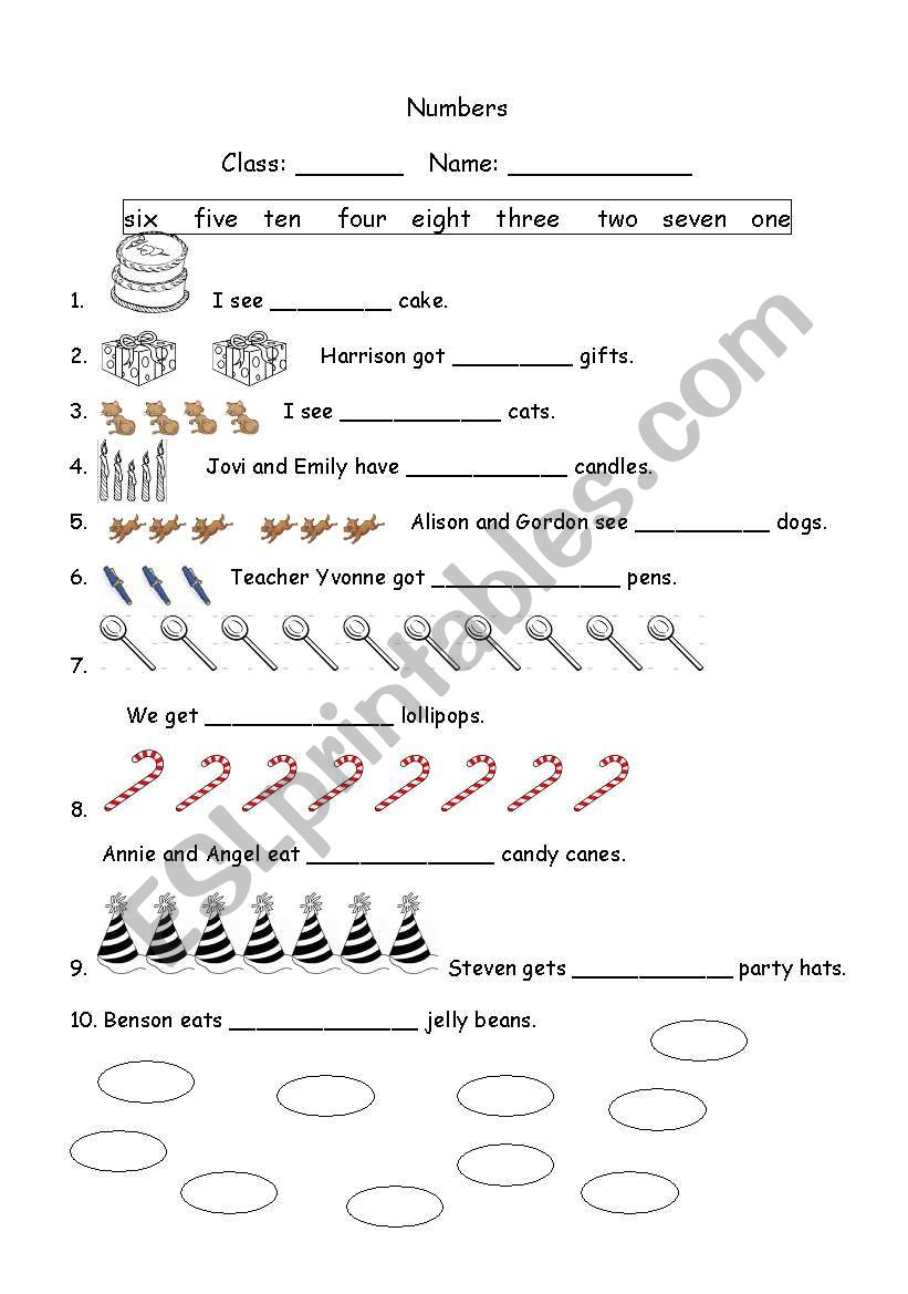 Number Practice worksheet