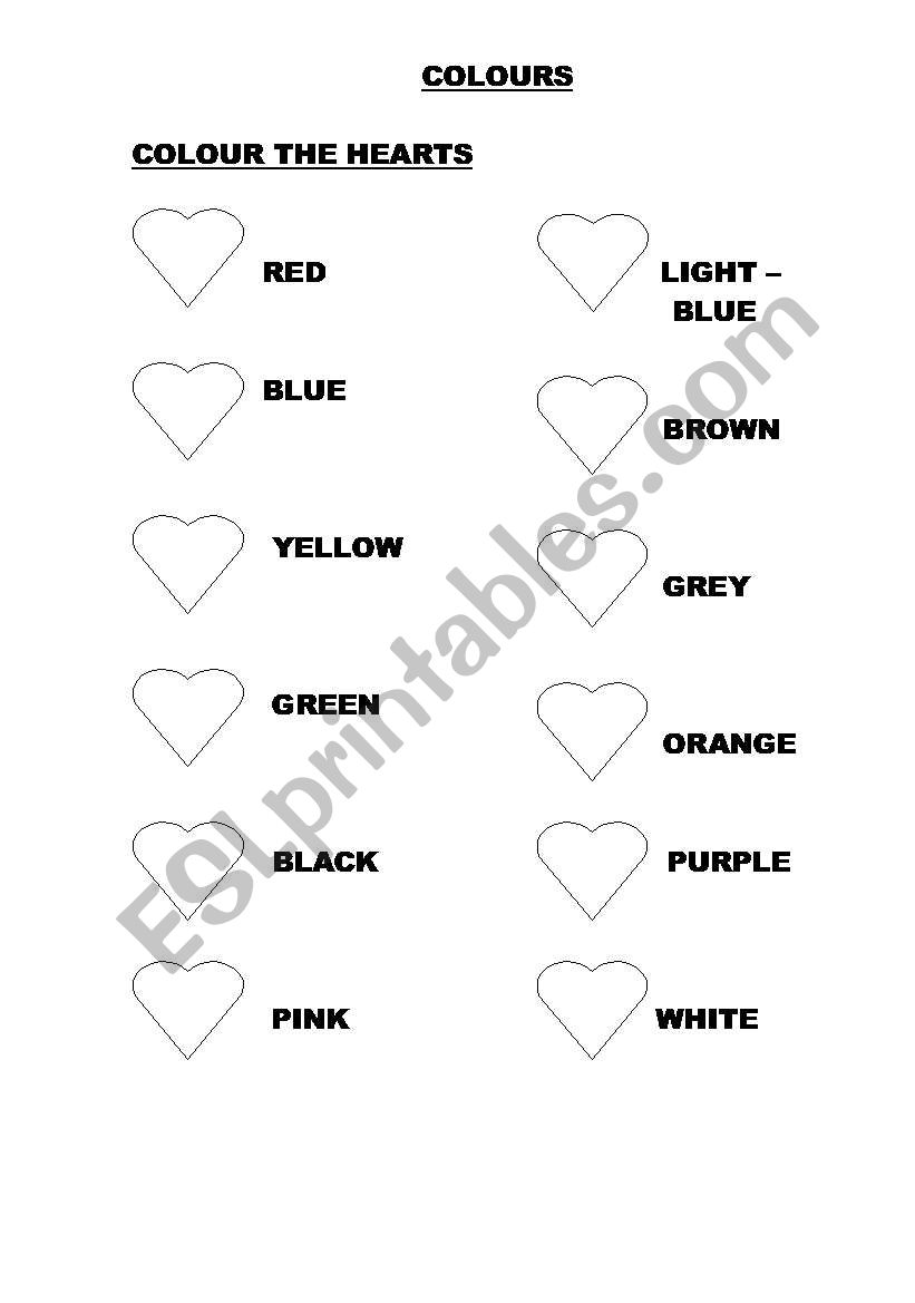 colour worksheet worksheet