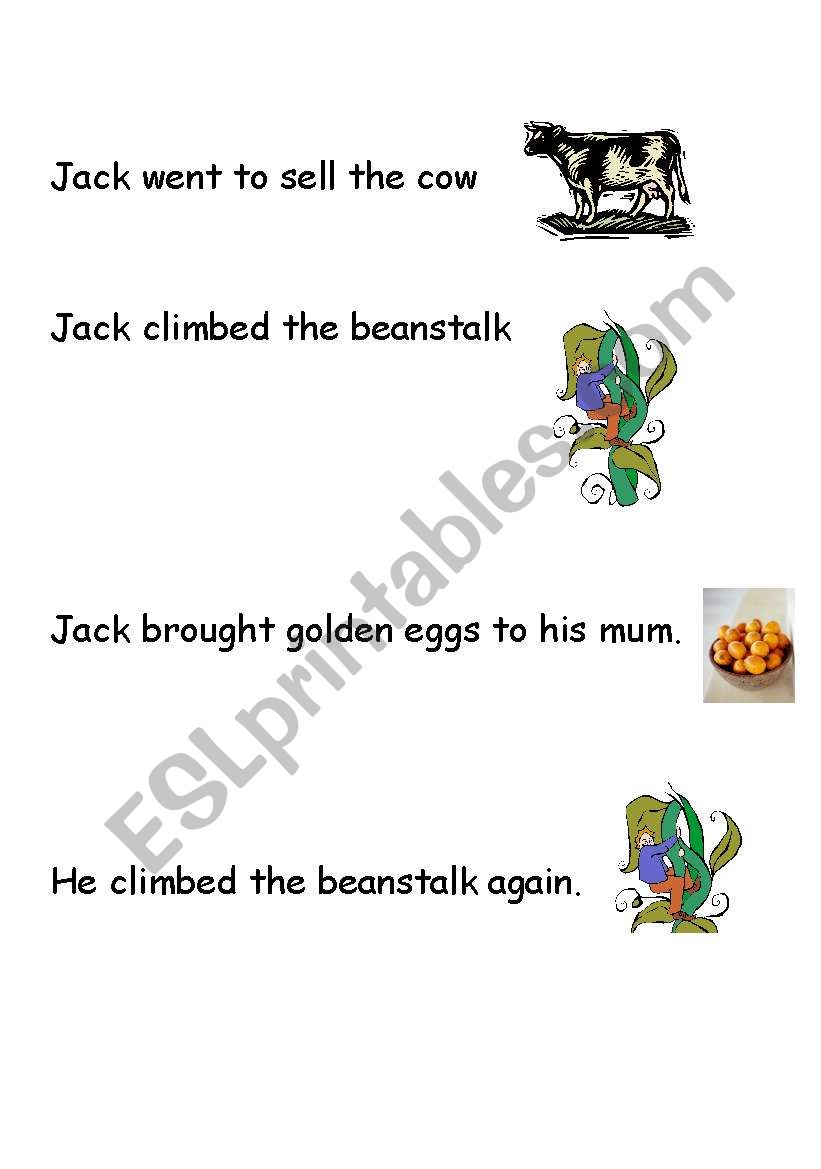 Jack and the beanstalk worksheet