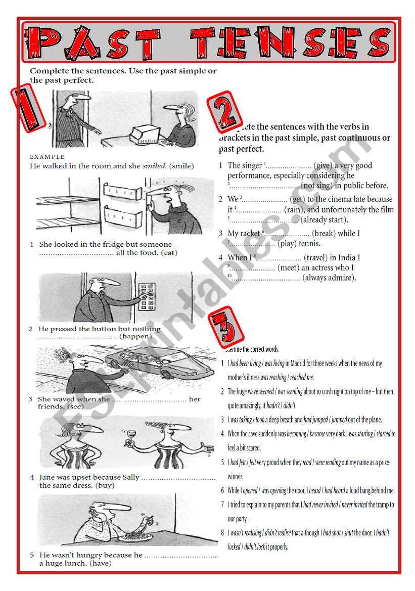 pas tenses worksheet