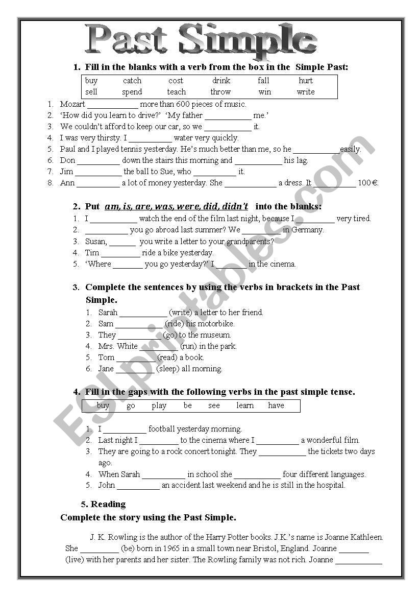 Past Simple  worksheet