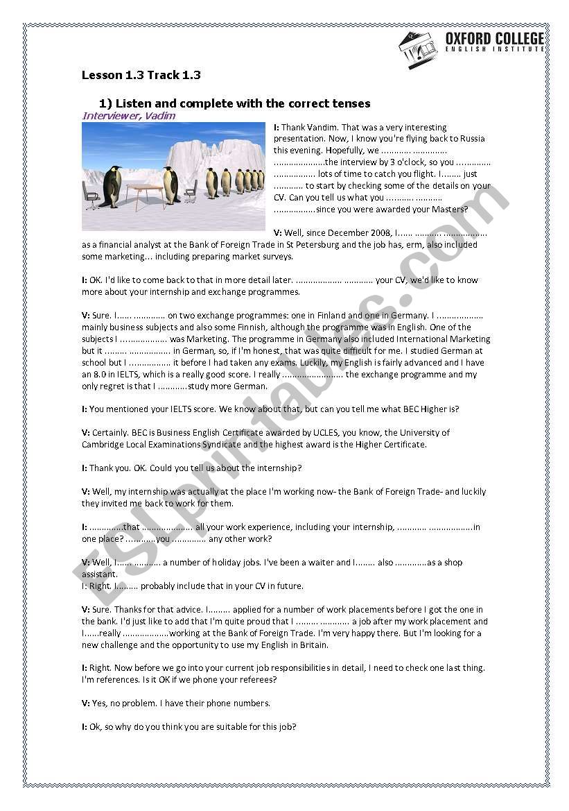 UNIT 1-LANGUAGE LEADER ADVANCED 1.3