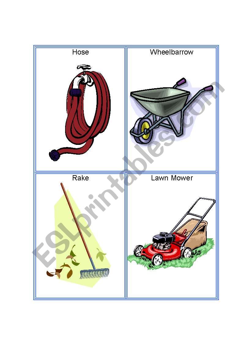 Tools Part 2: Gardening Tools worksheet