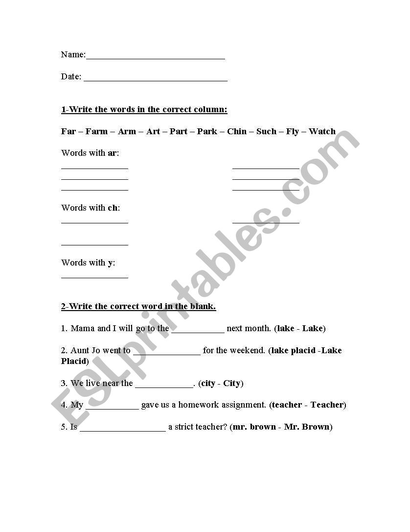 Test worksheet