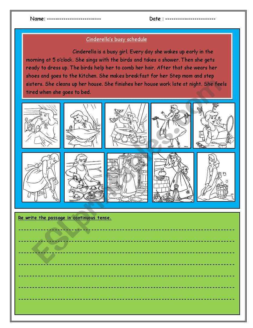 Present tense worksheet