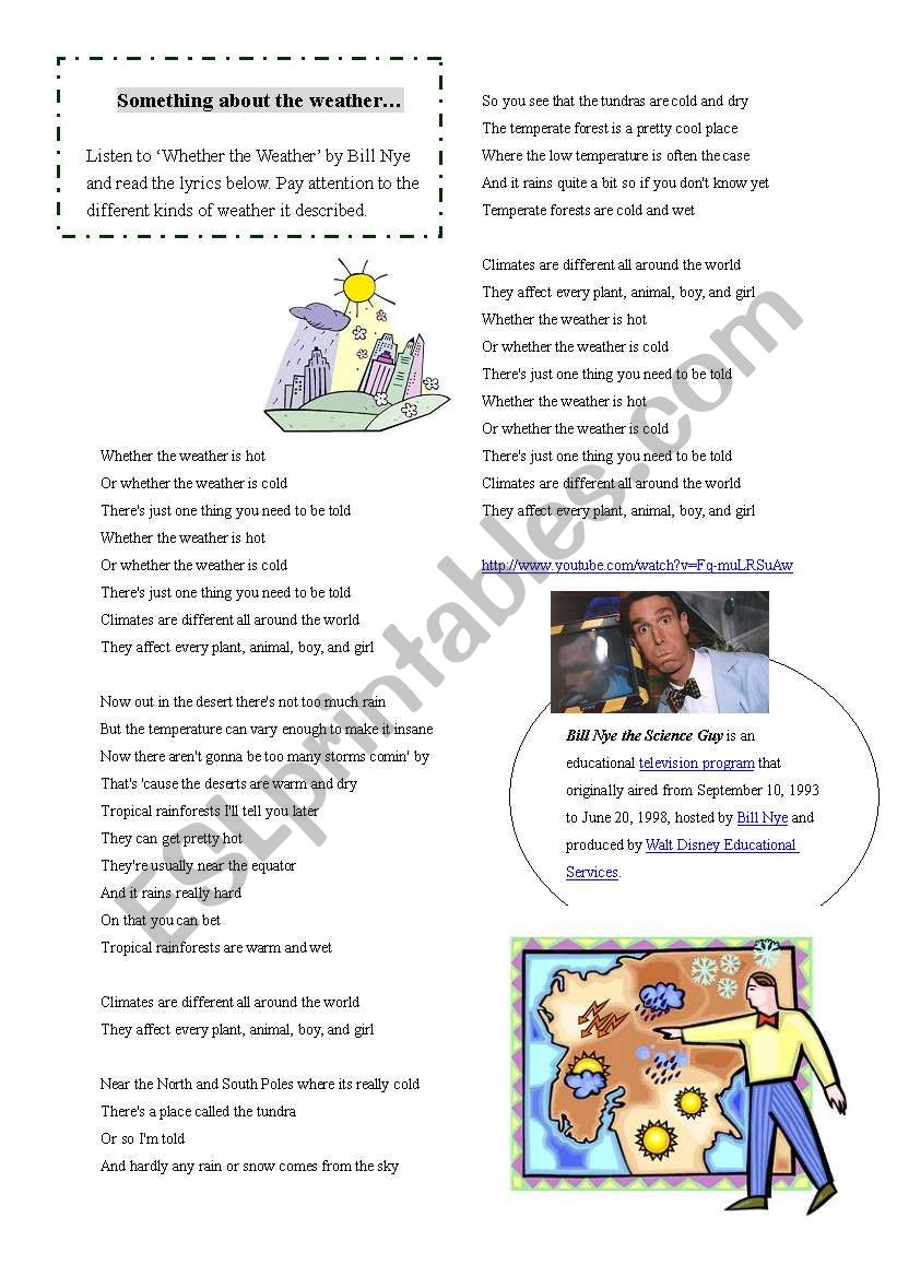 Something about Weather worksheet