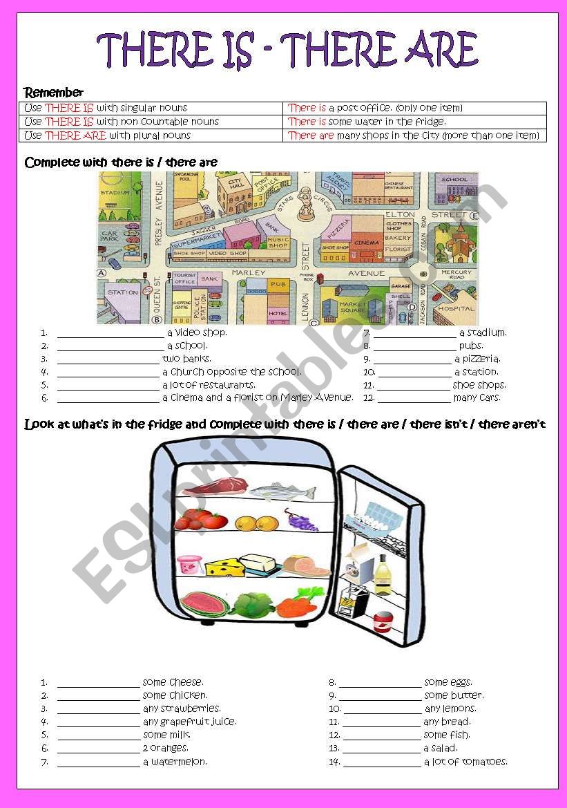 There is- There are worksheet