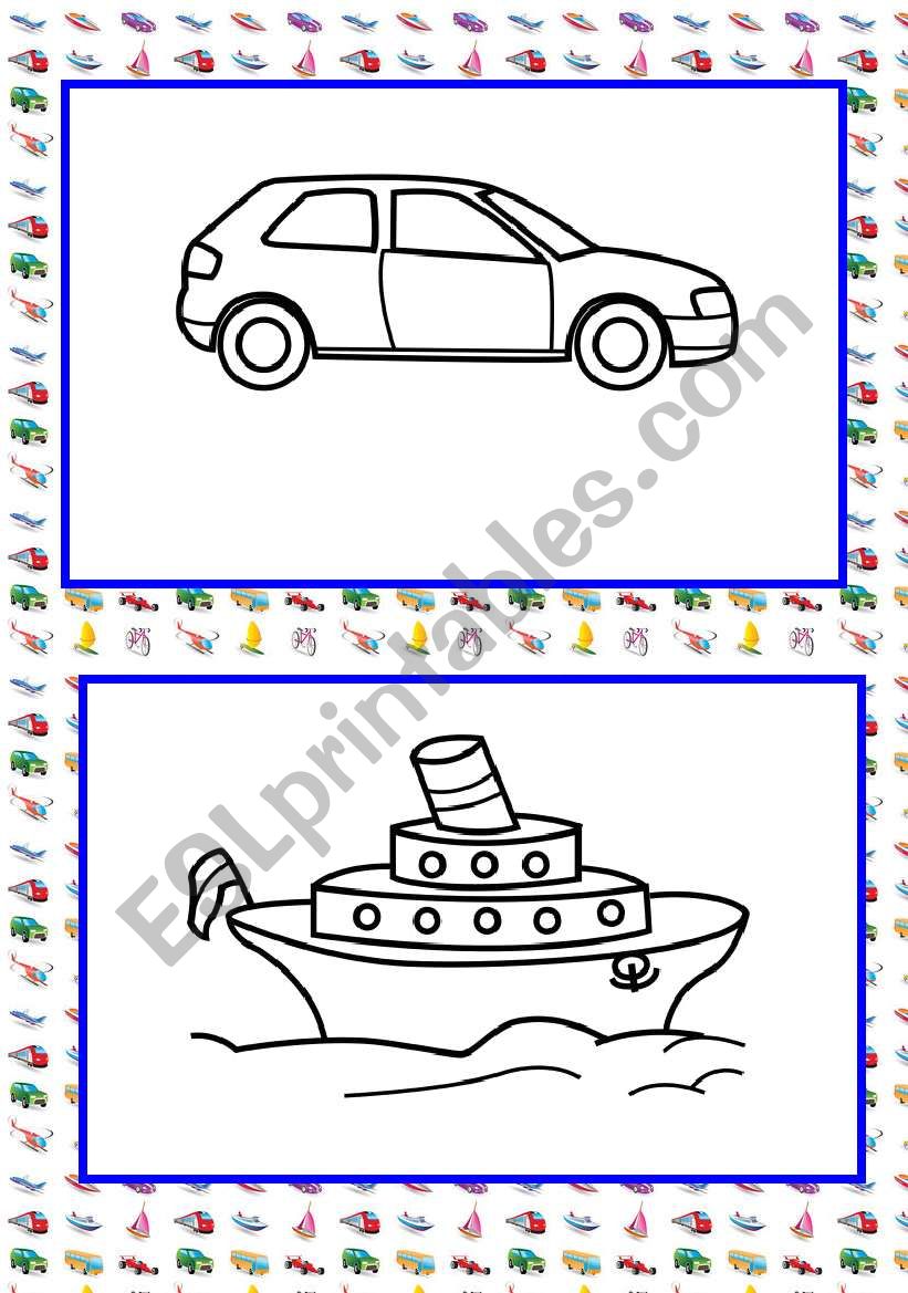 MEANS OF TRANSPORTATION FLASHCARDS
