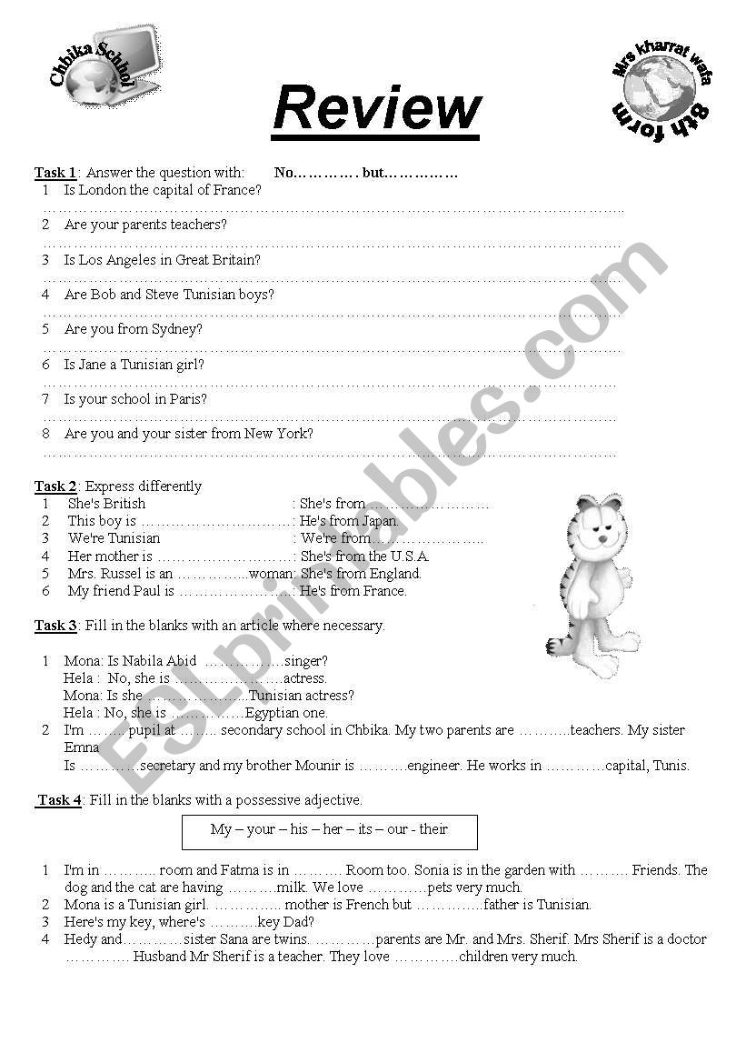 review worksheet