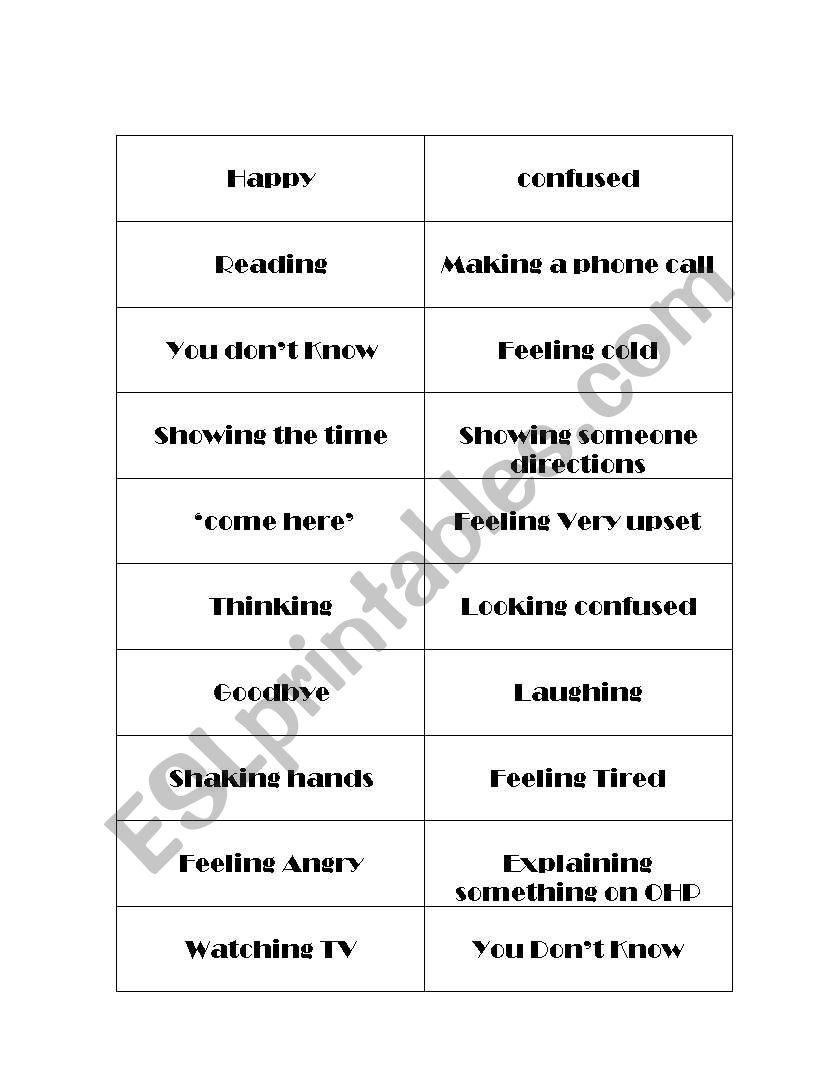 Non Verbal communication. Acting what you mean