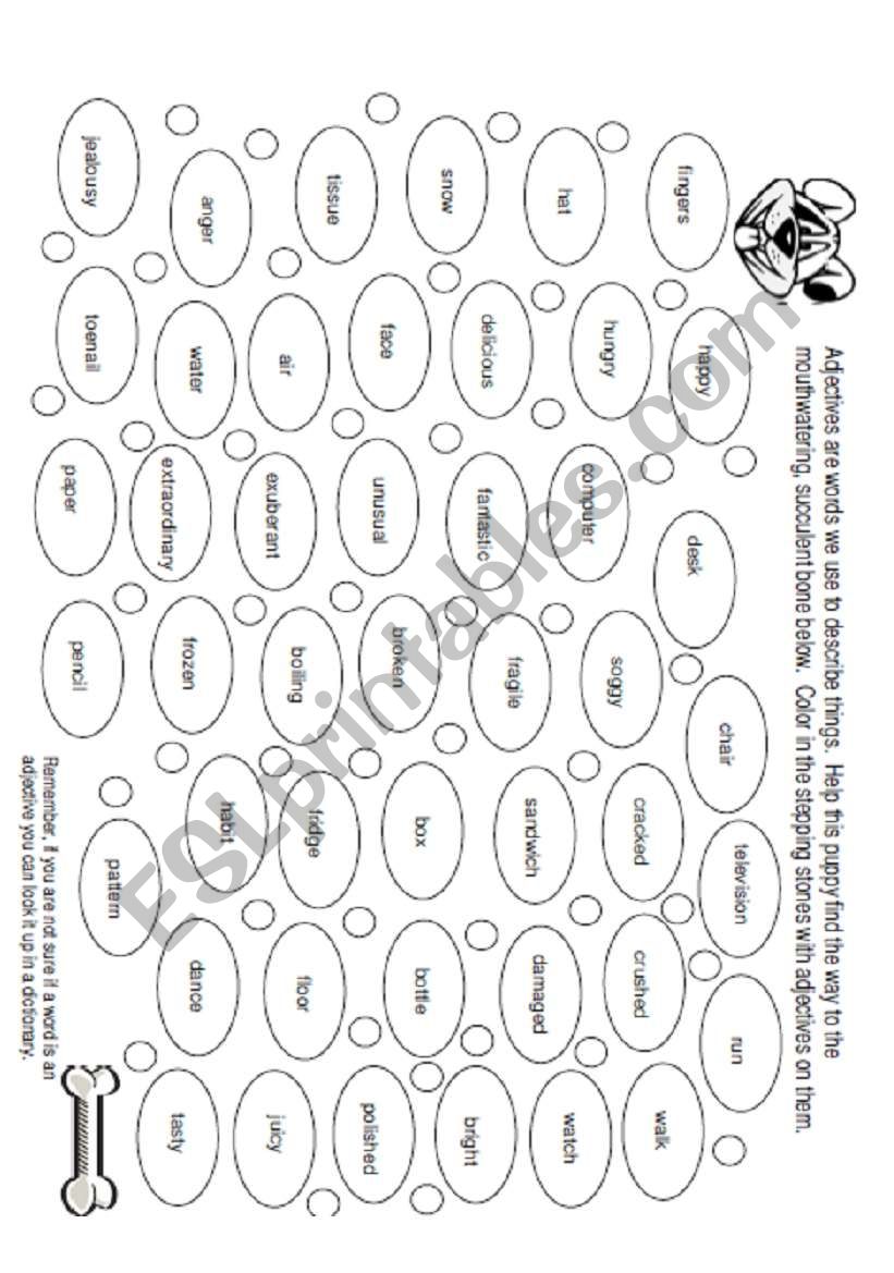 adjectives  worksheet