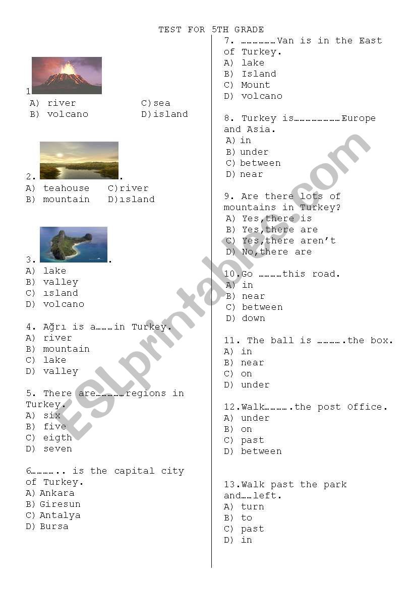 test worksheet