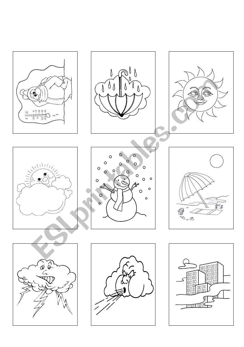 Weather memory game worksheet